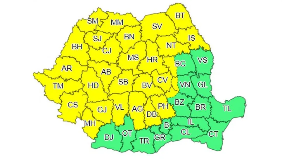 Gorjul, și azi sub cod galben de vijelii!