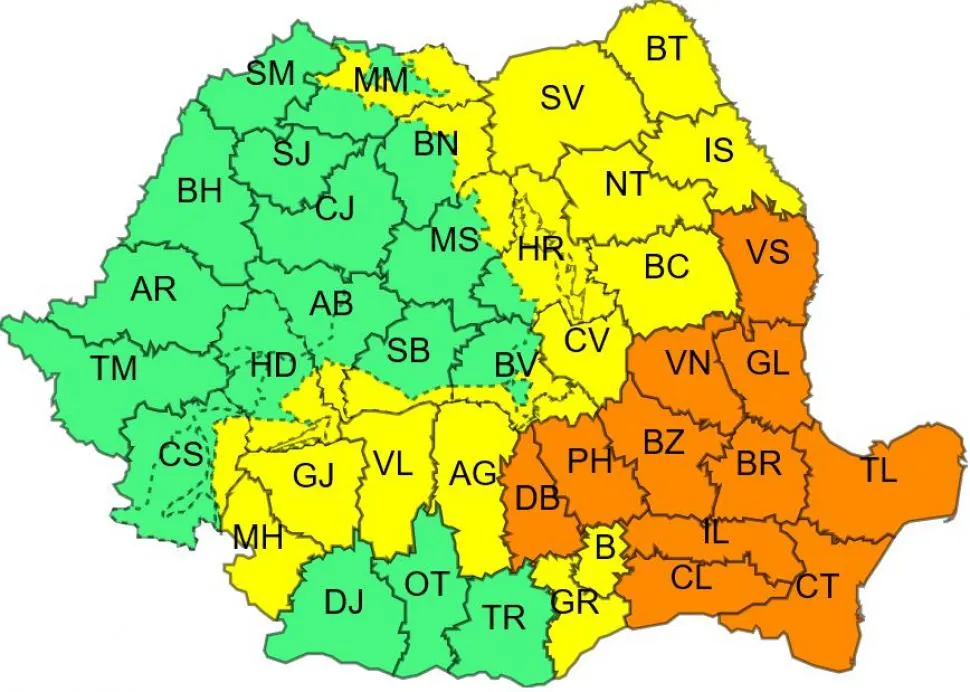 Încă o avertizare de vreme rea. Fenomene extreme, până marți!