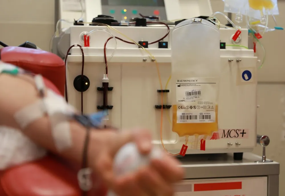 Un jandarm vindecat de COVID-19, primul donator de plasmă din Gorj