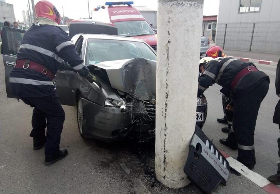 Accident rutier bizar la Târgu Jiu