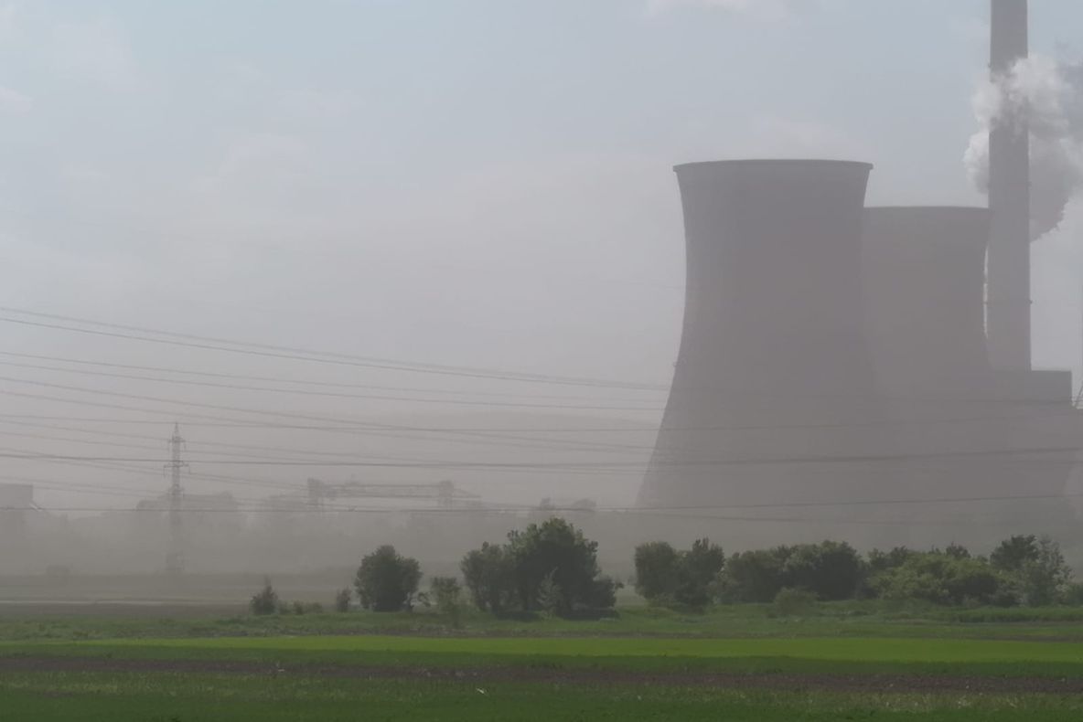 Un nor de cenușă a acoperit termocentrala Turceni
