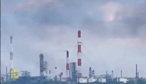 Rafinăria de petrol Sizran/ Captură video 