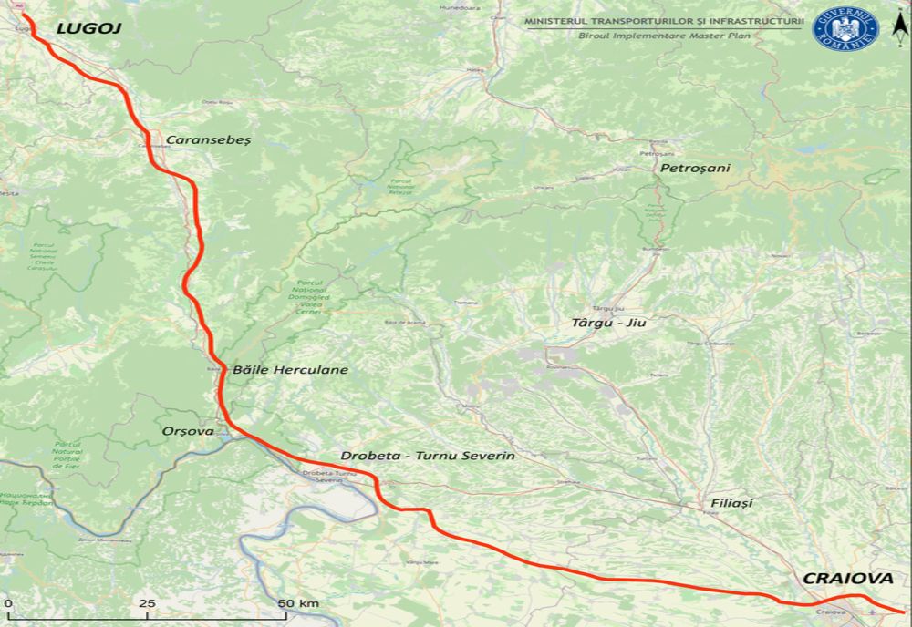 Proiectarea drumului de mare viteză Craiova-Lugoj, scoasă la licitaţie