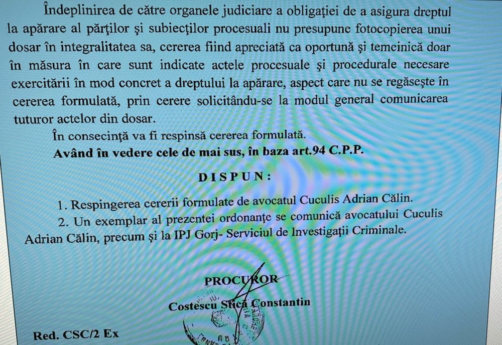 Acuzaţii grave în cazul tragediei de la CE Oltenia