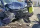 Accident grav la Drăguțești: A lovit un biciclist și a intrat într-un cap de pod