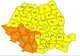 Cod portocaliu de ploi puternice și vijelii în Gorj