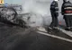 O mașină a luat foc la Țânțăreni