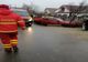 VIDEO. Un şofer băut a lovit mortal un pieton aflat pe marginea drumului şi a doborât un stâlp de electricitate